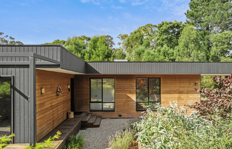 Modular Home Exterior Timber-Look Cladding