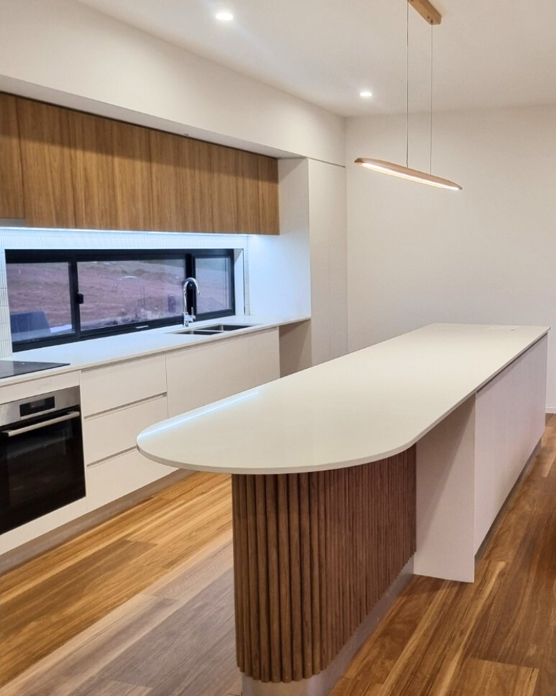 Curved Island Bench