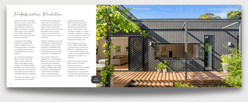 Trentham Project Feature - Weathertex Sustainable Design Trends 2025 Magazine