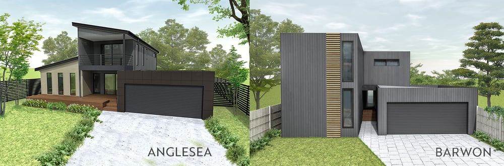 Anglesea vs Barwon two storey modular home design range