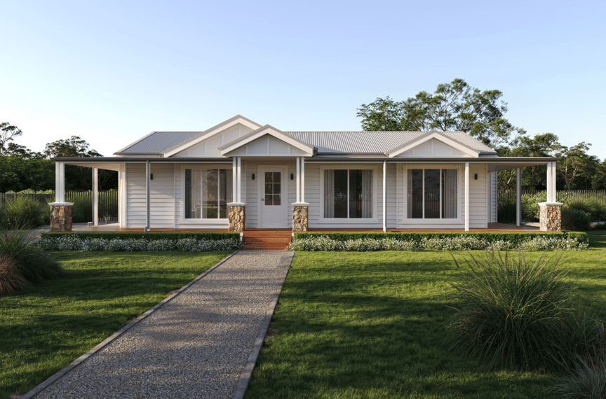 Avoca 12 Design Front View - Hamptons Facade