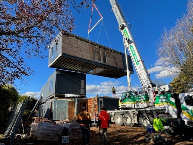 Double Storey Modular Home Installation