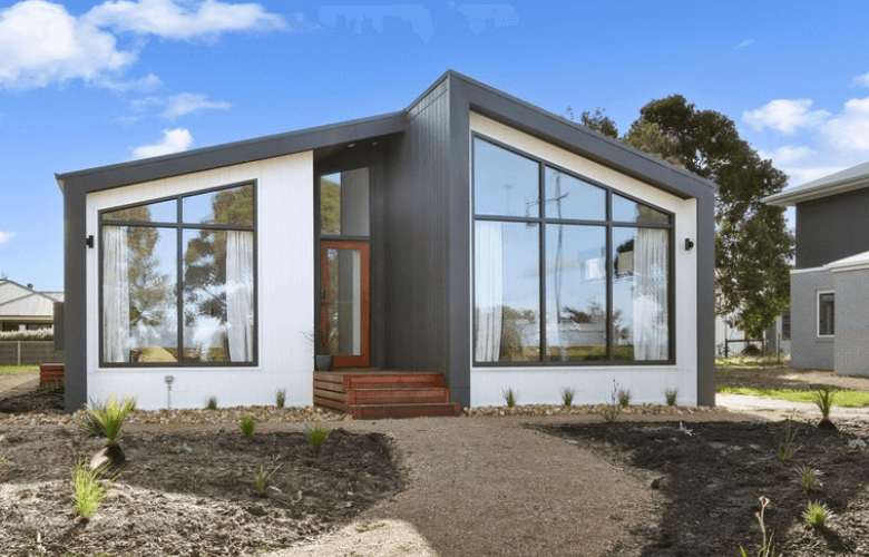 Exterior of the stylish seaside oasis in Metung, Victoria