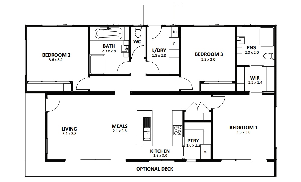 3 bedroom modular home - Tambo design by Anchor Homes
